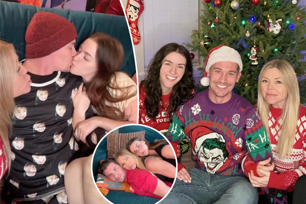 Throuple reveal how they handle 'difficult' Christmas dinners with their families